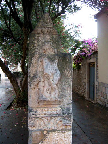 Stone relief carving near St Stevens church