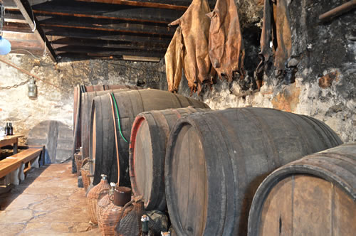 Barrels and goatskins