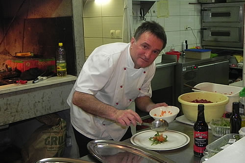 Culinary Star Braco Sanjin preparing our dinner