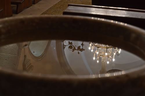 Reflections in the font