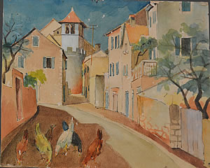 The street leading up to the monastery by Bartol Petric