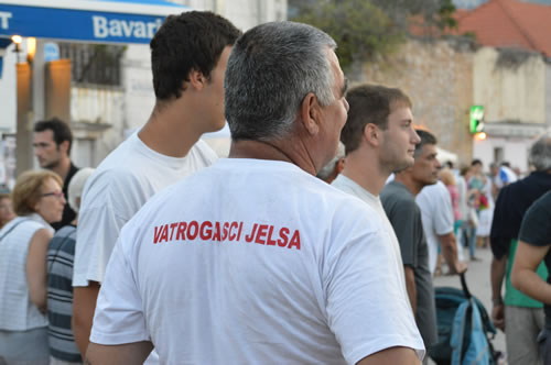 Jelsa Firefighters wait for their bout