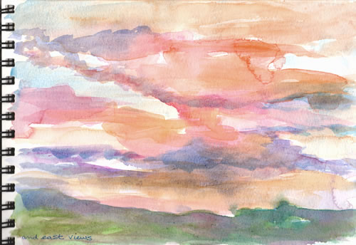 My version of the sunset painted live!