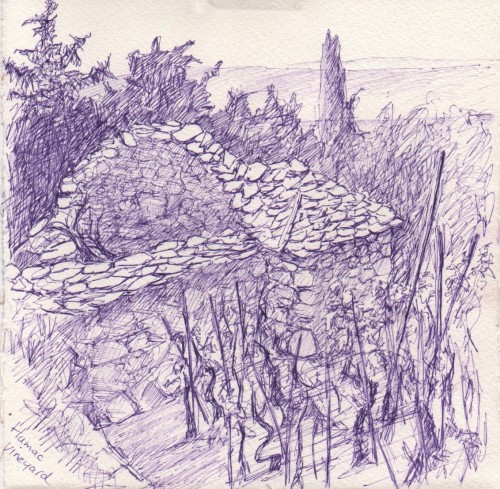 My sketch features what turned out to be the toilet block!