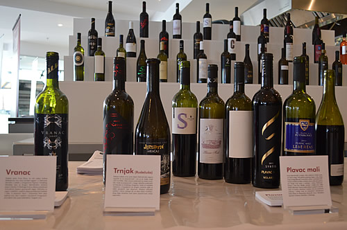Just some of the wine varieties in Dalmatia