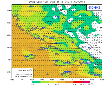 Wind chart adjusted for local dynamics