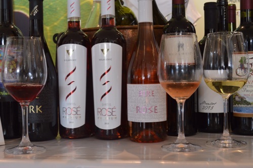 Two rose wines