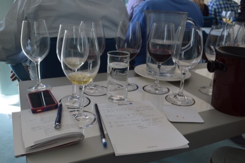 Tasting the chardonnays