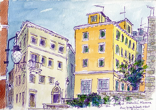 View from breakfast at Kavana Medulic