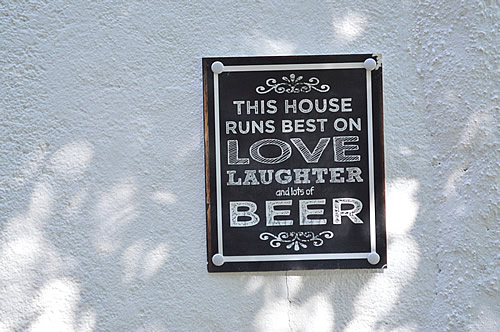 This house runs on beer
