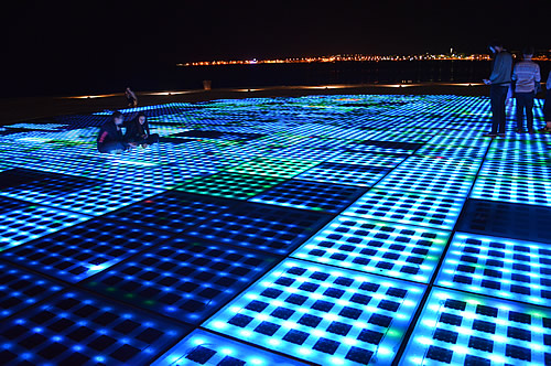 Salute to the sun - light show