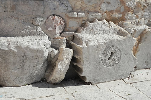 The base of the building