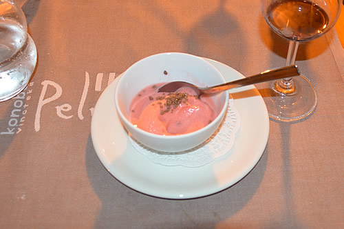 Strawberry sorbet