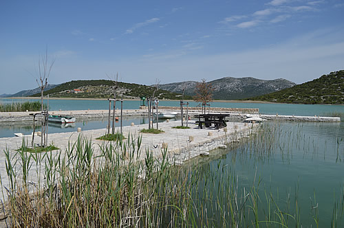 View of Lake Vrana from the boat dock