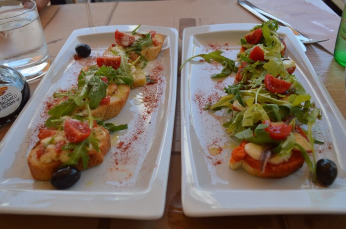 Bruschetta to share