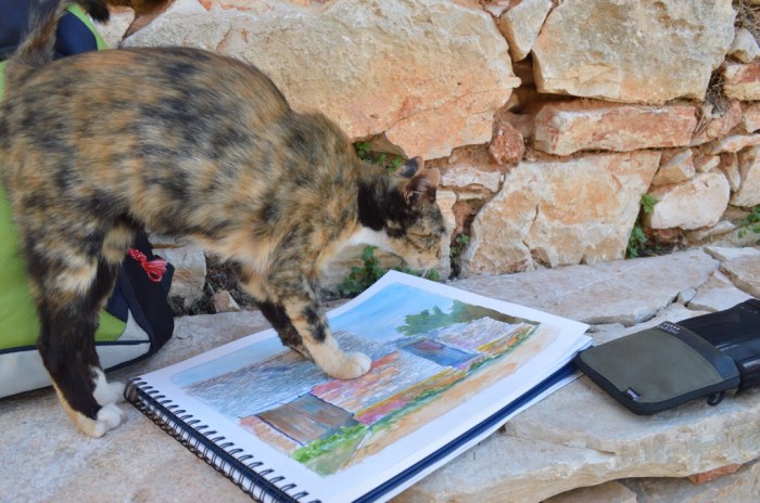 Inspecting my artwork