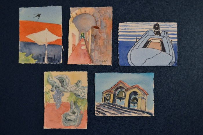 One painting from each artist