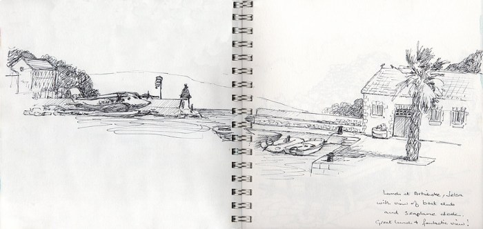 Sketch of Jelsa harbour