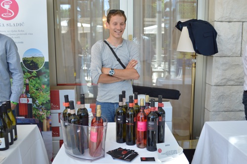 Nikola Birin showing his latest wines