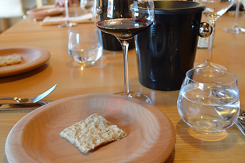 Sangreal Merlot with deconstruction of dried & salt-cured pork roast