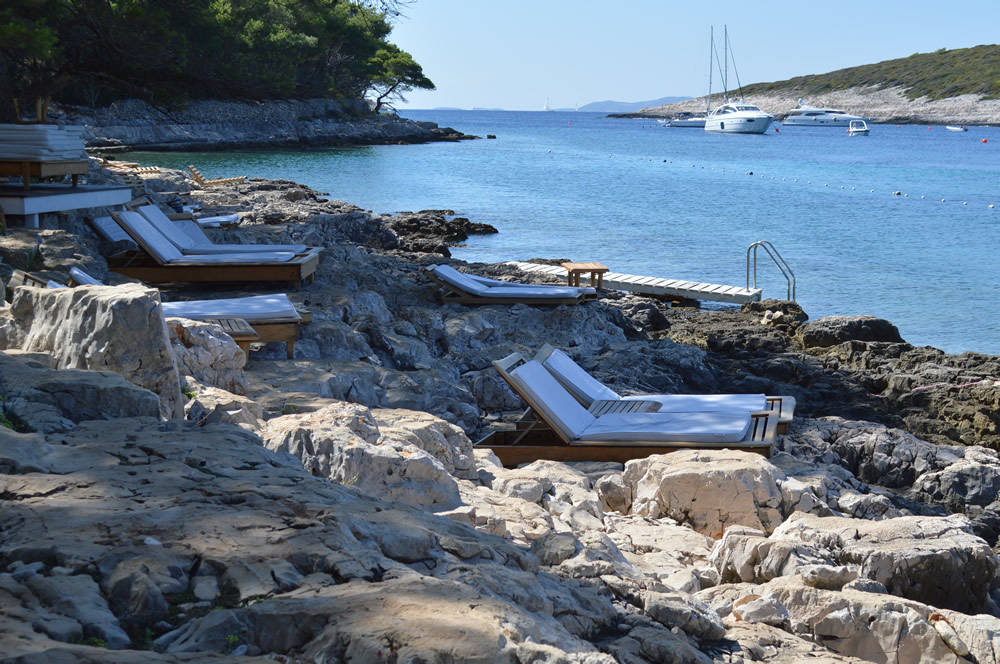 Loungers on the beach