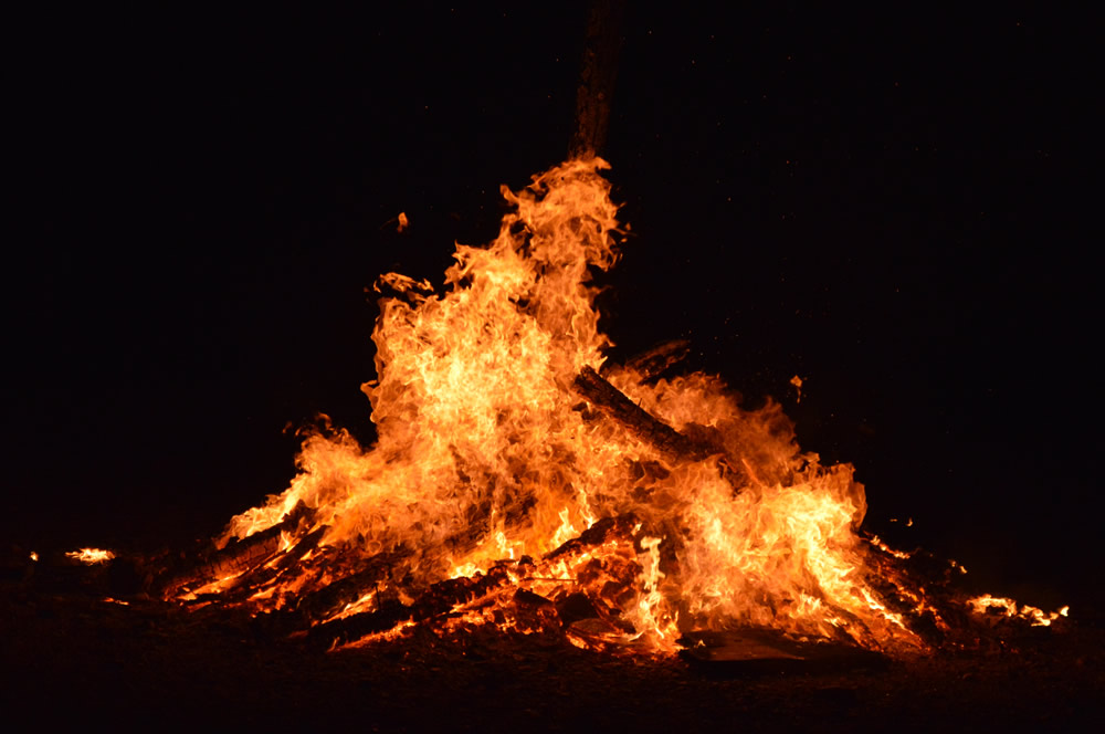 Burning the evil spirits!