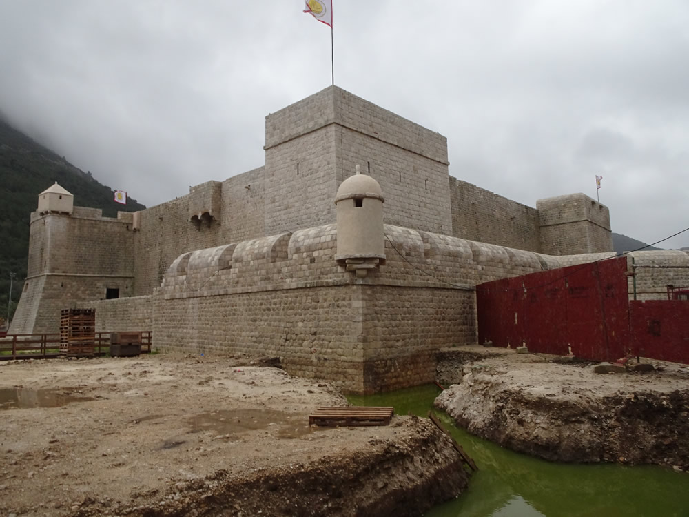 Ston fortress from the town