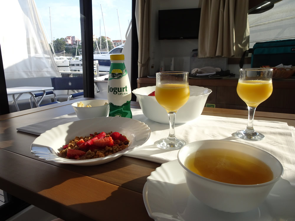 Breakfast onboard