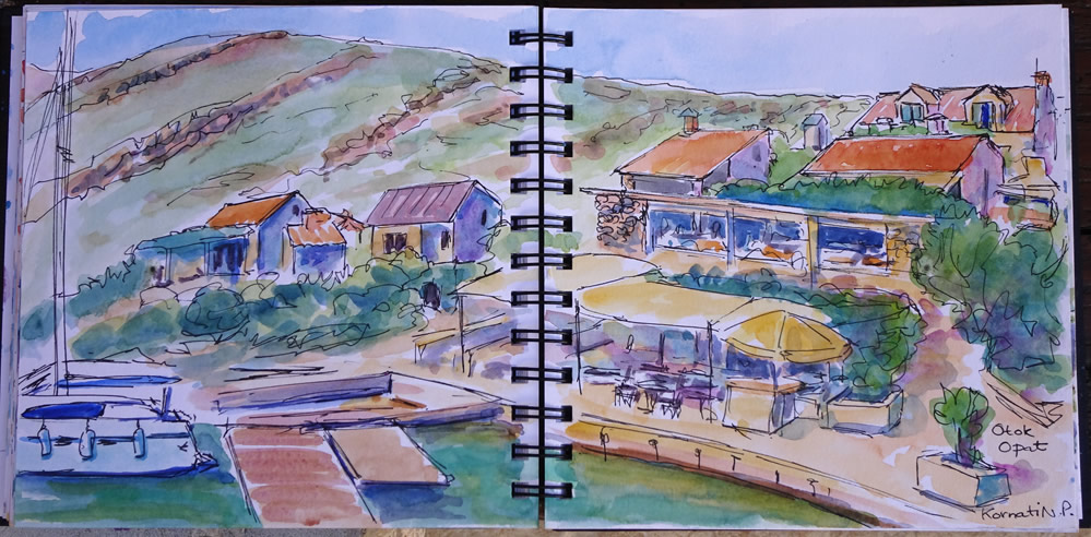 Sketch from the fly-bridge