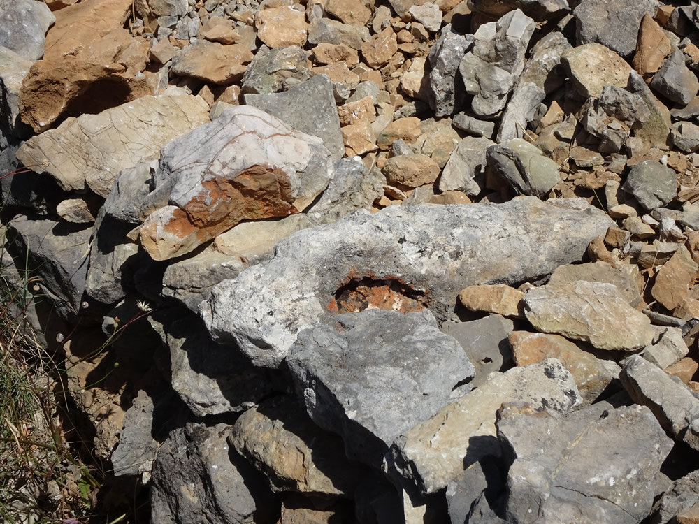 Outer wall and infill rubble