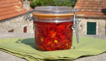 Jar of sun-roast tomatoes