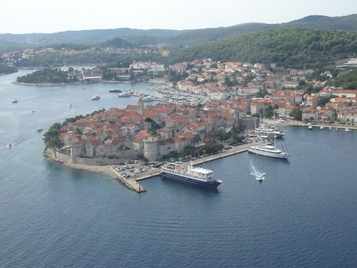 Approaching Korčula