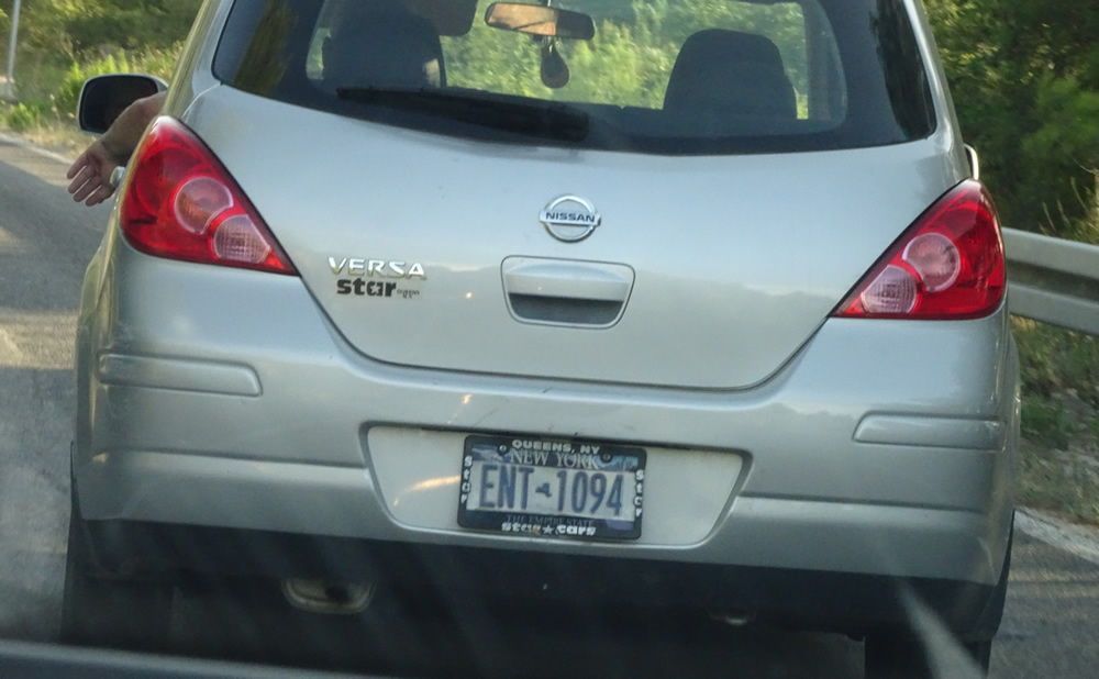 New York plate!