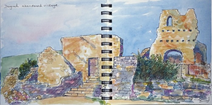 My sketch of the church