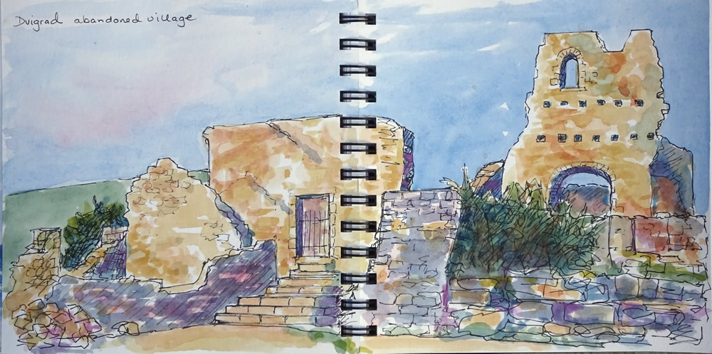 My sketch of the church