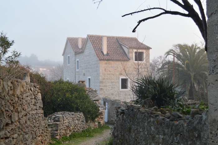 Stone house under renovation