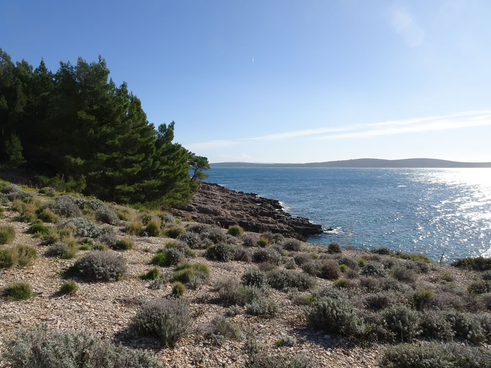 Looking over to Korčula